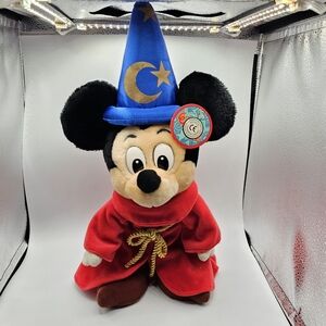 Disney World Mickey Mouse  Fantasia Sorcerer Wizard Plush Stuffed Toy
